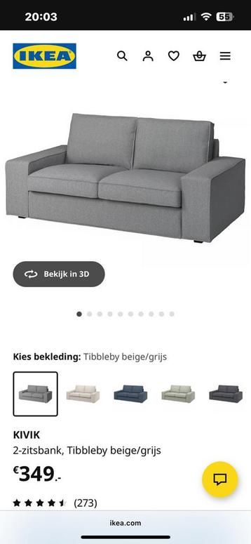 Hoes voor de 2 zits kivik bank - afbeelding 6 Hoes voor de 2 zits kivik bank - afbeelding 6