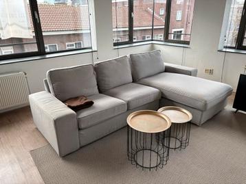 IKEA KIVIK 3-zitsbank met chaise longue - Beige/Grijs - afbeelding 1 IKEA KIVIK 3-zitsbank met chaise longue - Beige/Grijs - afbeelding 1