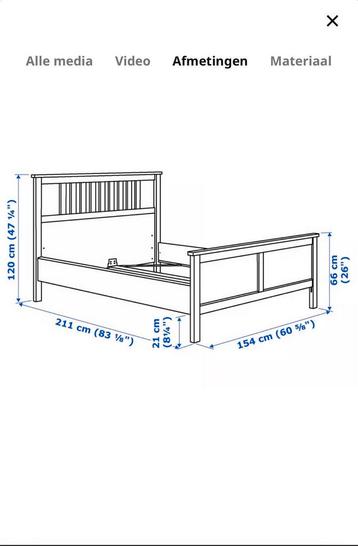 Ikea Hemnes Bed 140x200 - afbeelding 3 Ikea Hemnes Bed 140x200 - afbeelding 3