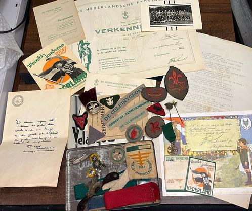 Padvinders wereld jamboree 1937 patch bijzonder mooi lot, Verzamelen, Scouting, Embleem, Speld of Insigne, Ophalen of Verzenden