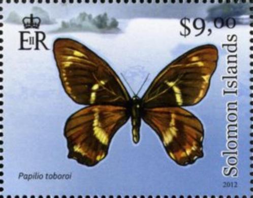 2012 Salomonseilanden Fauna Insecten Vlinders, Postzegels en Munten, Postzegels | Thematische zegels, Postfris, Dier of Natuur