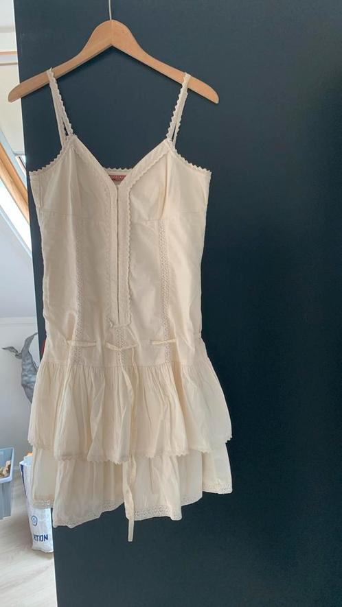 Super mooie katoenen Ibiza bohemian jurk van Forecast S, Kleding | Dames, Jurken, Zo goed als nieuw, Maat 36 (S), Wit, Boven de knie