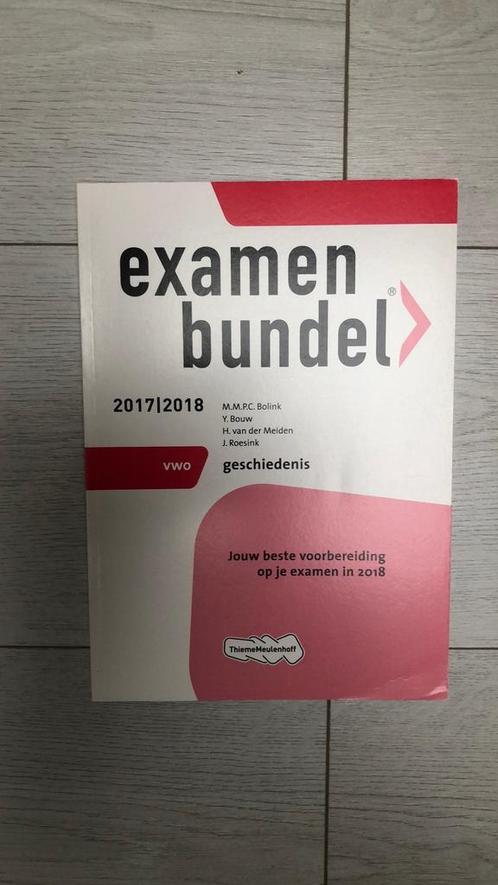 M.M.P.C. Bolink - Examenbundel vwo Geschiedenis 2017/2018, Boeken, Schoolboeken, Zo goed als nieuw, Nederlands, VWO, Ophalen of Verzenden