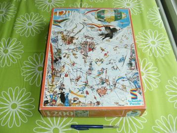 Vintage Schmidt puzzel 1200 stukjes - Ski plezier