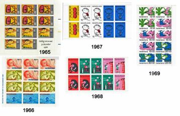 Kinderpostzegels als blok postfris 1965 t/m 2009