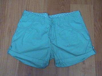 CRASH ONE leuke groene korte broek / short meisje maat 176