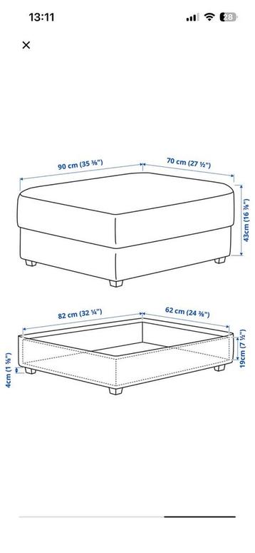 Ikea Viking voetenbank met bergruimte. - afbeelding 3 Ikea Viking voetenbank met bergruimte. - afbeelding 3