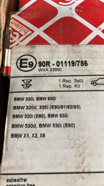 Bmw remblokken achter 3, 5 en x serie