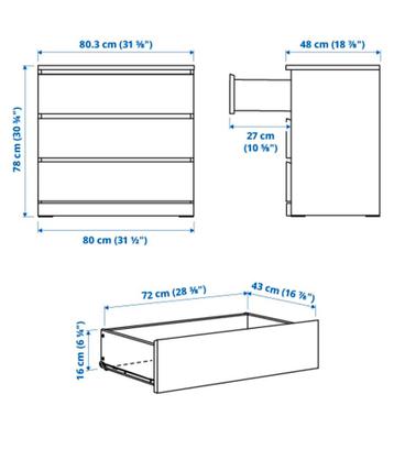 Twee IKEA Malm ladekasten - in goede staat - afbeelding 5 Twee IKEA Malm ladekasten - in goede staat - afbeelding 5