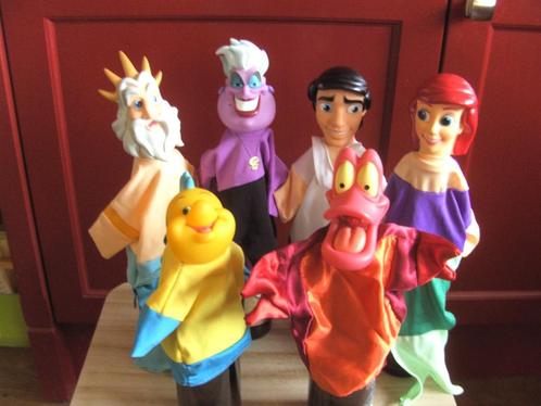Handpoppen van Disney's de Kleine Zeemeermin, Verzamelen, Disney, Zo goed als nieuw, Beeldje of Figuurtje, Pocahontas of Kl. Zeemeermin