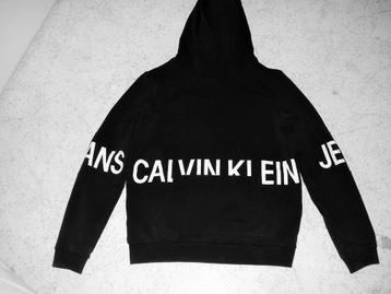 TK: Calvin Klein hoodie - trui - zwart - maat XS-S/ mt 16