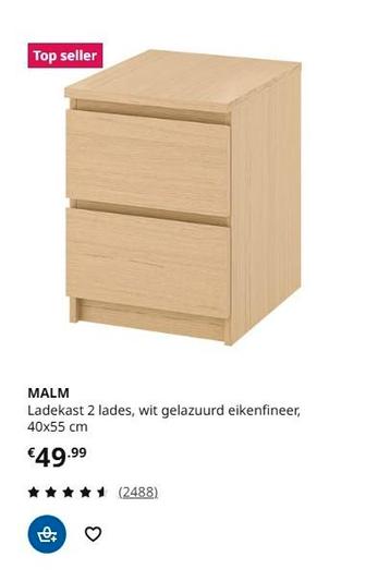 Ikea Malm ladekast / nachtkastje - afbeelding 1 Ikea Malm ladekast / nachtkastje - afbeelding 1