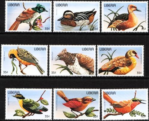 1996 Liberia  Fauna Vogels, Postzegels en Munten, Postzegels | Thematische zegels, Postfris, Dier of Natuur, Ophalen of Verzenden