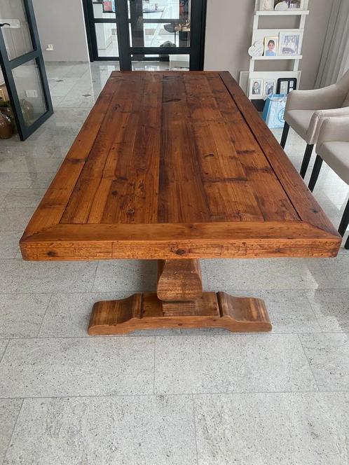 Mooie houten kloostertafel / kasteeltafel, Huis en Inrichting, Tafels | Eettafels, Zo goed als nieuw, 50 tot 100 cm, 200 cm of meer