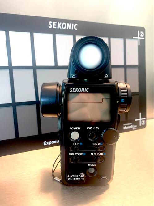 Sekonic L758 DR lichtmeter + Sekonic Exposure Target II, Audio, Tv en Foto, Fotografie | Professionele apparatuur, Zo goed als nieuw