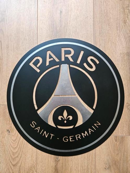 Paris Saint-Germain-logo - PSG - 50 cm - RVS gelakt, Huis en Inrichting, Woonaccessoires | Wanddecoraties, Nieuw, Ophalen of Verzenden