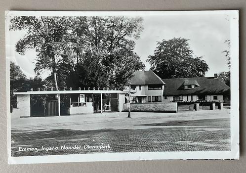 Emmen ingang Noorder dierenpark, Verzamelen, Ansichtkaarten | Nederland, Gelopen, Drenthe, 1940 tot 1960, Ophalen of Verzenden