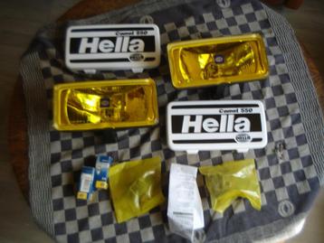 Oldtimer 1 set gele verstralers met covers type comet 550.