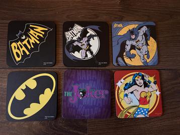 Set van 6 onderzetters Batman Wonder Woman Joker DC comics