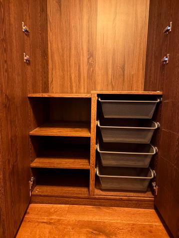 Bruine IKEA Pax kledingkast 100x58x236 - afbeelding 3 Bruine IKEA Pax kledingkast 100x58x236 - afbeelding 3