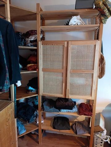 Ivar Hoekkast Grenen Rotan deurtjes Kledingkast kast hoek - afbeelding 7 Ivar Hoekkast Grenen Rotan deurtjes Kledingkast kast hoek - afbeelding 7