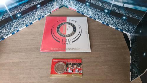Feyenoord 100 jaar jubileumpenningen Nieuw  en coincard, Verzamelen, Sportartikelen en Voetbal, Nieuw, Overige typen, Feyenoord
