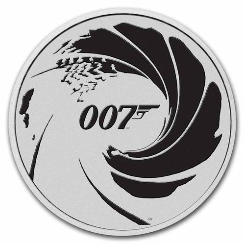 2022 Tuvalu 1 oz Fine Silver James Bond 007 BU, Postzegels en Munten, Edelmetalen en Baren, Zilver, Ophalen of Verzenden