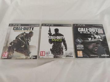 Call of Duty Games Advanced Warfare, MW3, Ghosts PS3