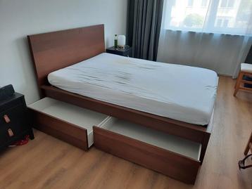 Ikea Malm bed 140x200cm bruin - afbeelding 2 Ikea Malm bed 140x200cm bruin - afbeelding 2