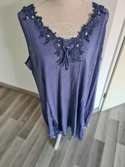67) Te koop nieuw blauw met zilver pailetten jurk mt 56, Kleding | Dames, Grote Maten, Nieuw, Jurk, Blauw, Ophalen of Verzenden