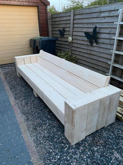 Bouwpakket steigerhouten Loungebank, Tuin en Terras, Tuinbanken, Nieuw, Hout, Ophalen