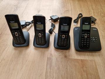 Siemens A585 Gigaset dect telefoon met 4 handsets