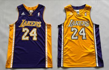 2 LA Lakers Kobe Bryant basketbal shirts. NBA jerseys.
