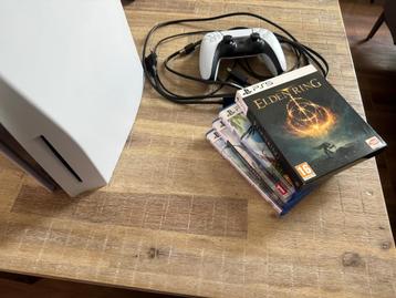 PlayStation 5 (disk) with Controller and Games
