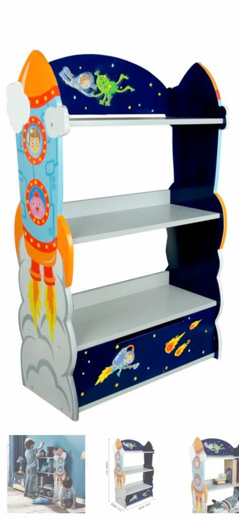 Teamson Kids Outer Space boekenkastje kastje, Huis en Inrichting, Kasten | Boekenkasten, Nieuw, 50 tot 100 cm, Minder dan 100 cm