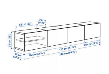 IKEA BESTÅ tv-meubel – zwartbruin – 240 cm Hoofddorp! - afbeelding 2 IKEA BESTÅ tv-meubel – zwartbruin – 240 cm Hoofddorp! - afbeelding 2