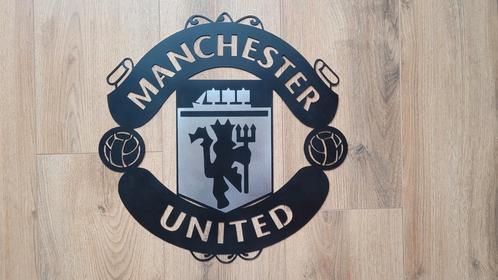 Manchester United-logo - 50x50 cm - RVS gelakt, Huis en Inrichting, Woonaccessoires | Wanddecoraties, Nieuw, Ophalen of Verzenden