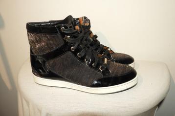 Jimmy Choo sneakers gouden glinster panter print IGST 38