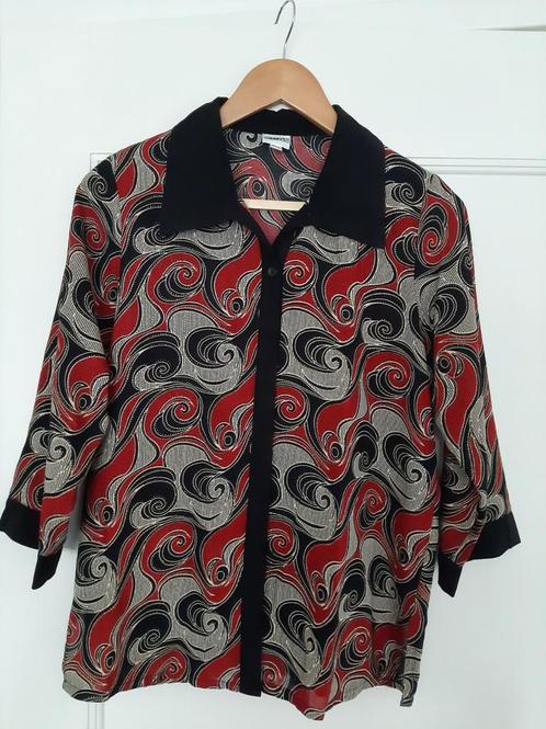 Vintage blouse Jerrys M en L glitter art nouveau, Kleding | Dames, Blouses en Tunieken, Zo goed als nieuw, Maat 34 (XS) of kleiner