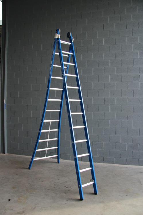 Nieuwe ASC reformladder - 2x12 treden, Doe-het-zelf en Verbouw, Ladders en Trappen, Nieuw, Ladder, 4 meter of meer, Opvouwbaar of Inschuifbaar