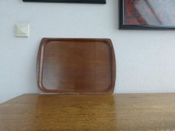 VINTAGE houten dienblad  jaren 70 mahoniehout?