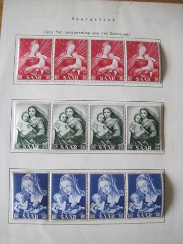 postzegels Saarland  Matiajaar 1953