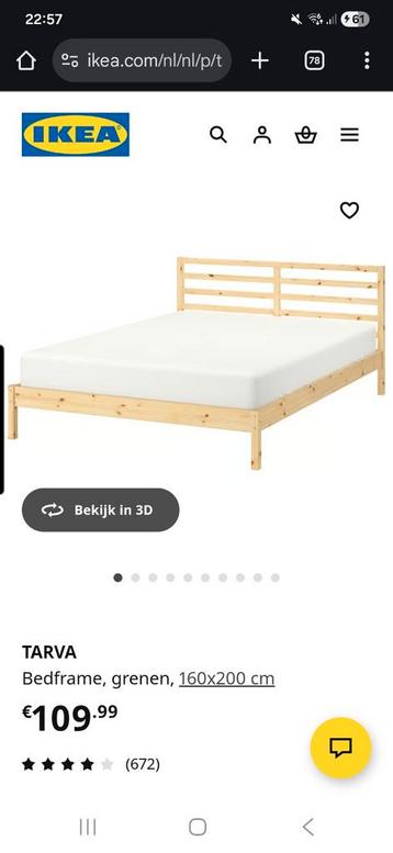 IKEA Tarva Bedframe - Zo Goed Als Nieuw! - afbeelding 5 IKEA Tarva Bedframe - Zo Goed Als Nieuw! - afbeelding 5