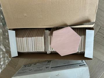 Zellige hexagon tegels roze – 3 dozen (WOW)