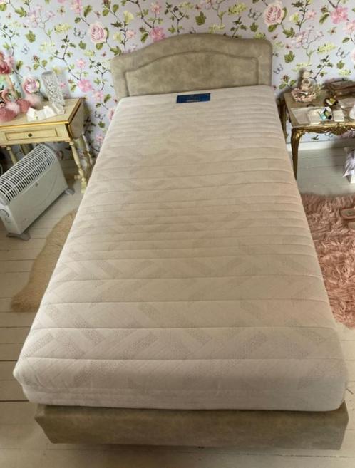 Net Pullman bed 100x200cm met hoofdeinde, Huis en Inrichting, Slaapkamer | Bedden, Gebruikt, Eenpersoons, 100 cm, 200 cm, Hout