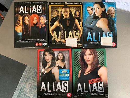 DVD boxen | Alias seizoen 1 t/m 5, Cd's en Dvd's, Dvd's | Thrillers en Misdaad, Zo goed als nieuw, Detective en Krimi, Ophalen of Verzenden