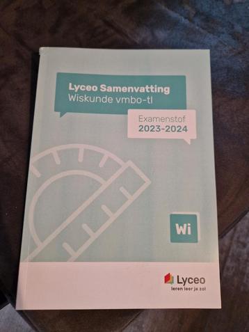 Lyceo examen samenvatting wiskunde VMBO-TL