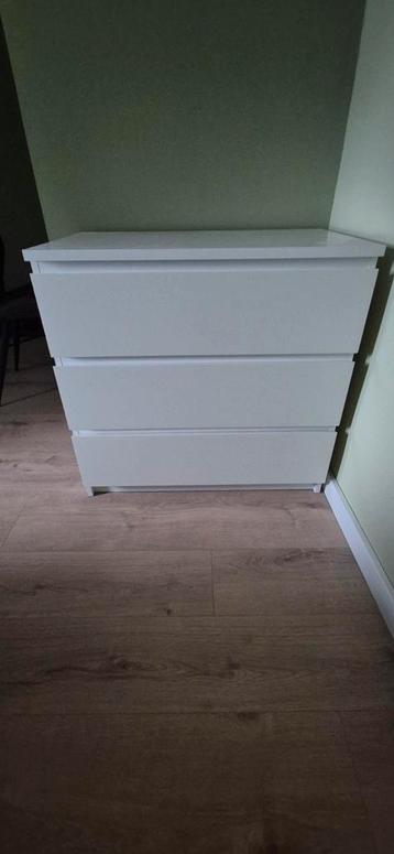 Ikea Malm kast wit met 3 lades - afbeelding 1 Ikea Malm kast wit met 3 lades - afbeelding 1