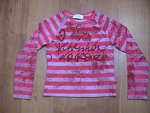 Christian Lacroix roze shirt met opdruk van tekst en bloemen, Kinderen en Baby's, Kinderkleding | Maat 128, Gebruikt, Meisje, Shirt of Longsleeve
