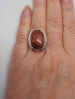 Zilveren royale vintage ring met steen maat 17,7 nr.986